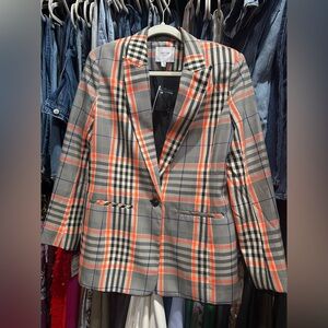 Grey Lab Vibrant Plaid Blazer